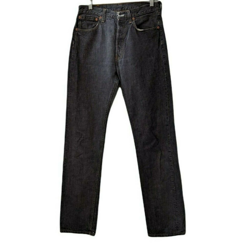 Levis 501 Red Tab Denim Blue Jeans 32x36 Poland Made Distressed Belgium 9